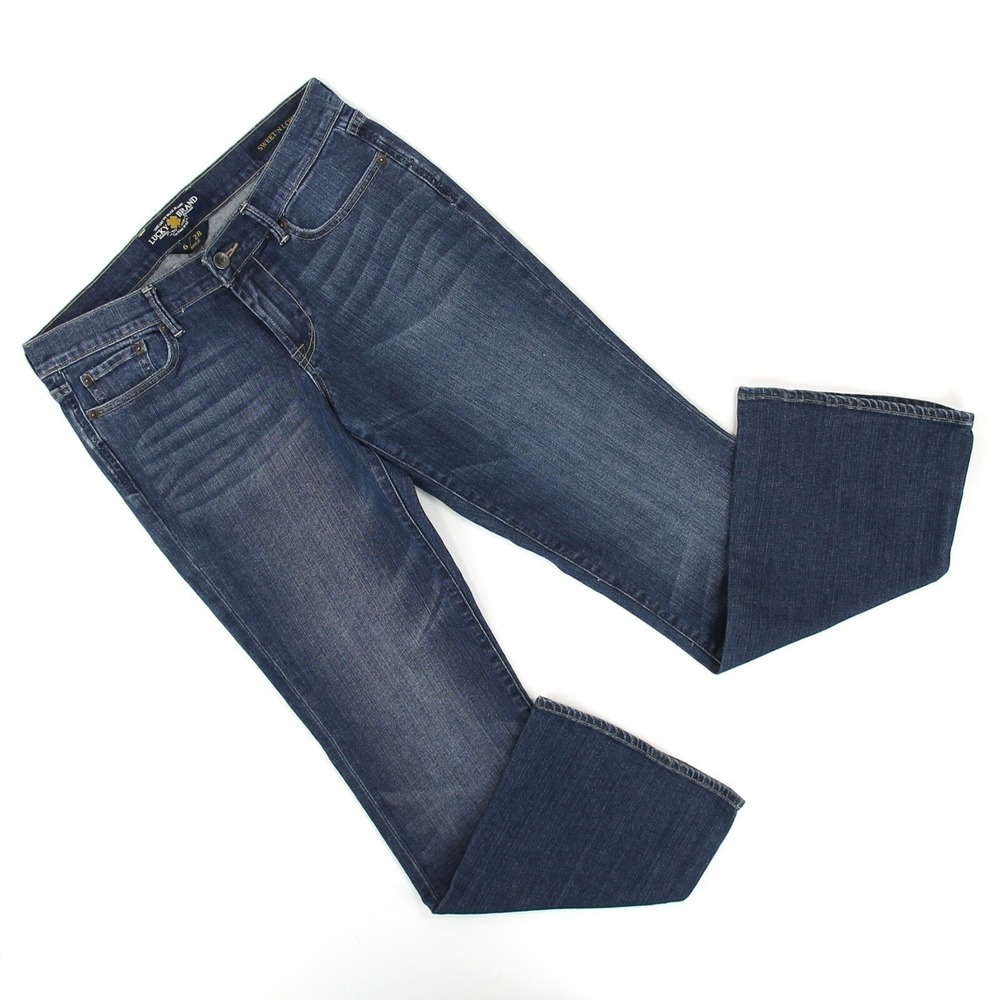 Lucky Brand Womens Sweet N Low Bootcut Ankle Jeans Sz 6 / 28 (31 x 30) Med Denim - Picture 2 of 9